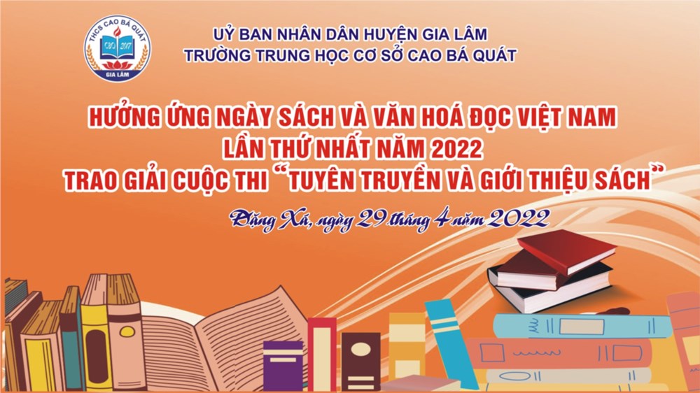 Hưởng ứng ngày sách và văn hóa đọc việt nam
lần thứ nhất năm 2022
trao giải cuộc thi “tuyên truyền, giới thiệu sách năm 2022”
